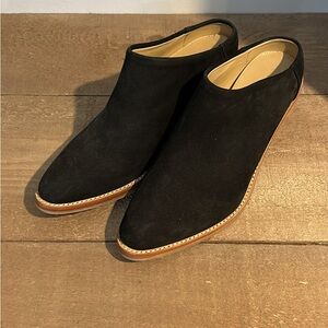 Poppy Barley Black Suede Mules